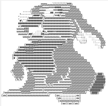 Esempio ASCII-Art con soggetto coniglio
