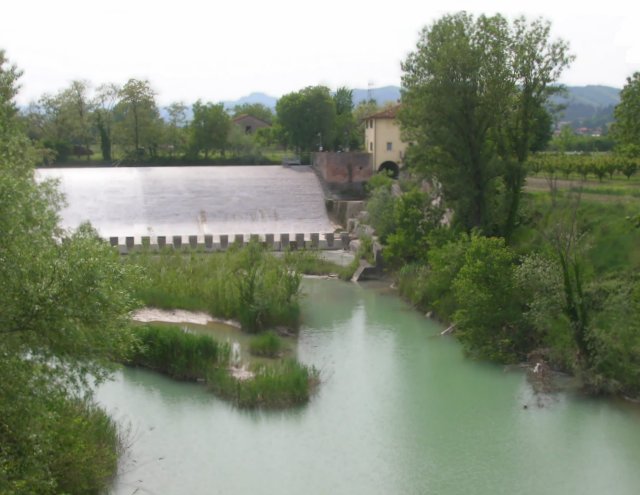 Fiume Santerno: diga di Codrignano il 9 Maggio 2009