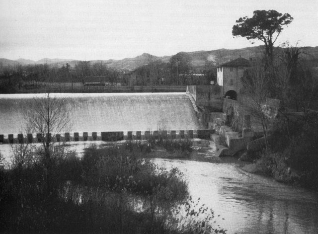 Fiume Santerno: diga di Codrignano nel 1984